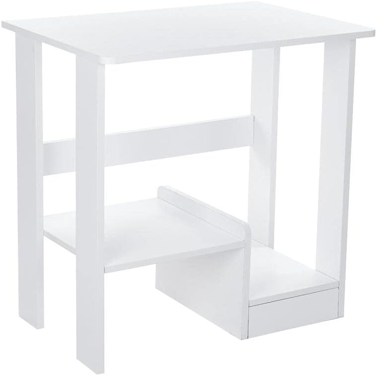 baodanla Computer Desk Table Workstation Home Office Student Dorm Laptop Study W/Shelf, 31.5 inch Students Study Writing Table Activity School Writing Desk Pack of 2