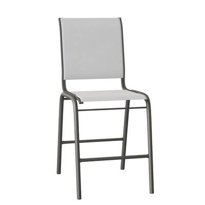 Reliance Stacking Patio Dining Side Chair Telescope Casual Frame Color: Textured Desert, Seat Color: White 6D