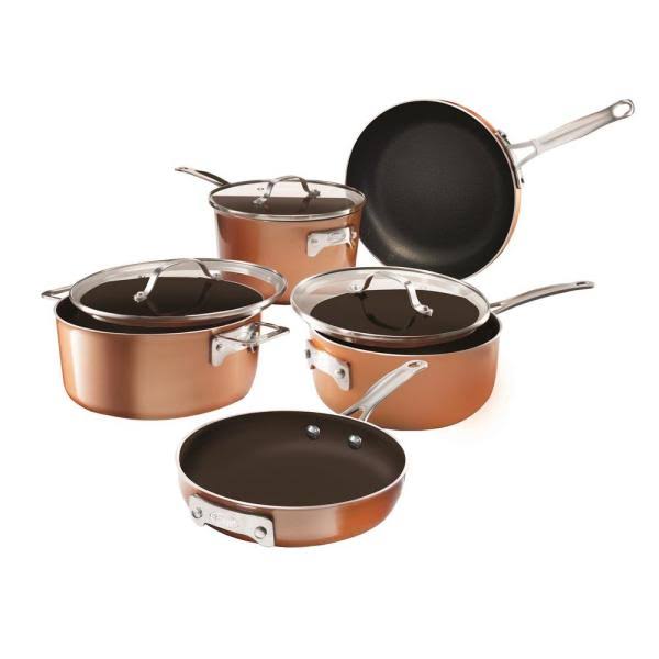 Gotham Steel Stackmaster 8 Piece Non-Stick Cookware Set