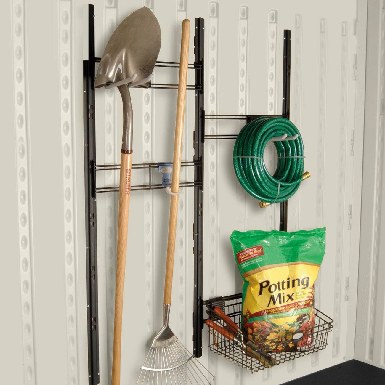 Suncast BMSA3B BRACKET, Hooks u0026 Basket Kit