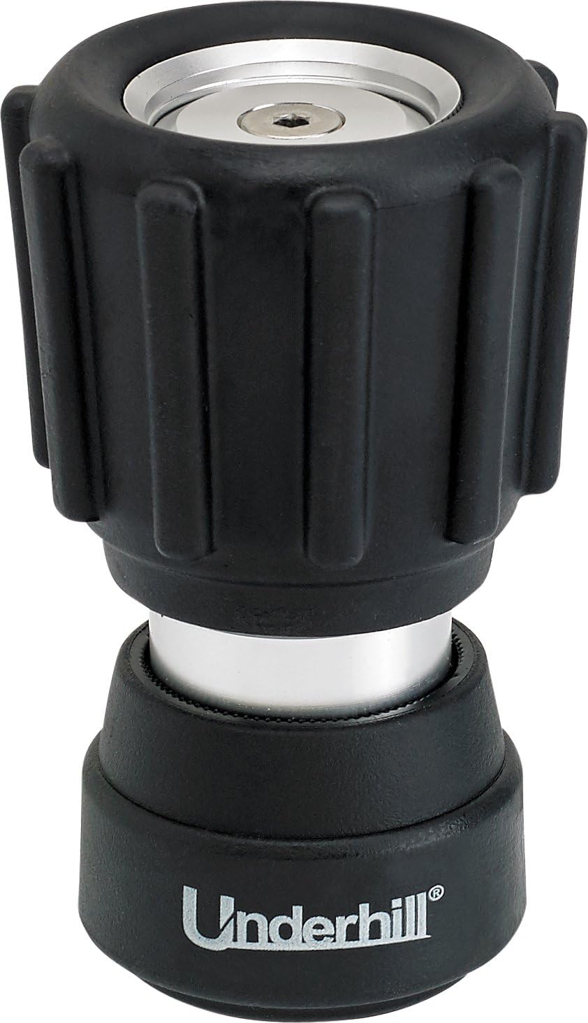 Underhill Garden Water Hose Nozzle, Sprayer, 3/4-Inch Thread Inlet, Jet Attachment, Heavy-Duty Metal and Rubber, Adjustable, Magnum-Mini, NG350 Pack of 2