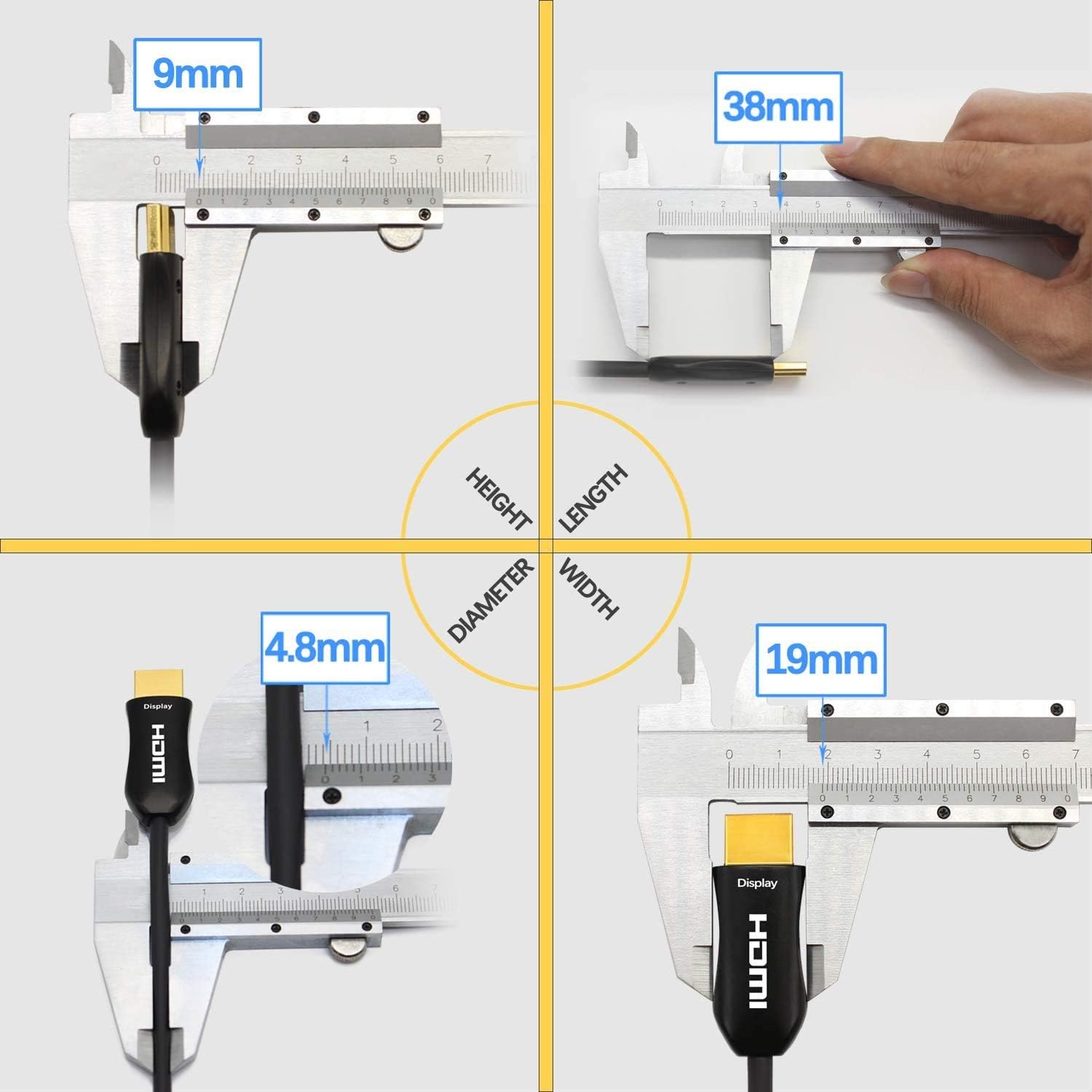 MavisLink HDMI Fiber Optic Cable 75FT 4K 60Hz HDMI2.0b 18Gbps HDR10 ARC HDCP2.2 Slim Flexible for HDTV, Game Console, 4k Projector, Home Theatre Pack of 2