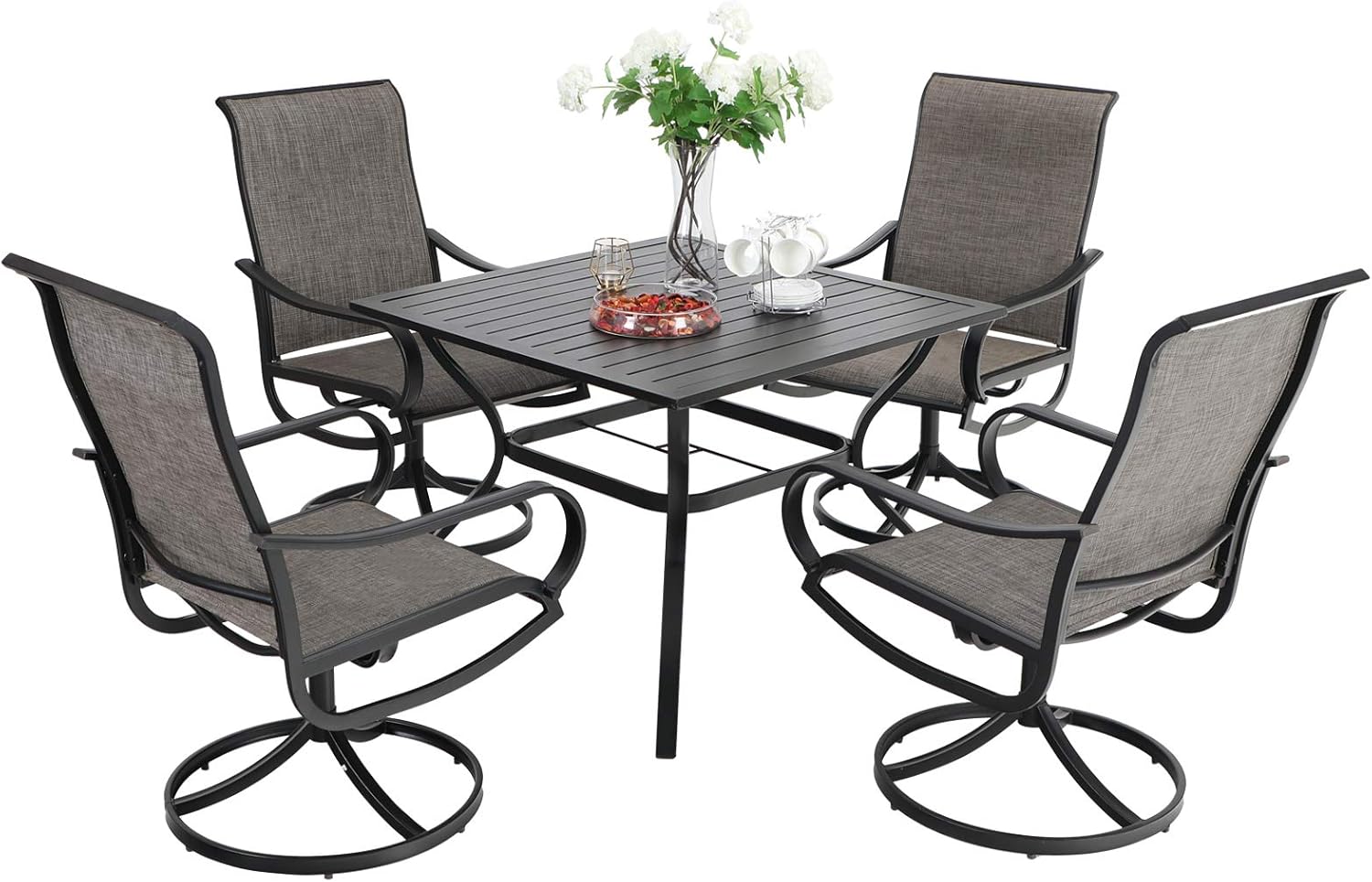 MFSTUDIO 5 Piece Patio Dining Set, 37