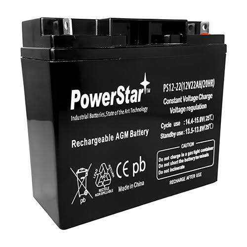 High Rate 12V 22Ah Sealed Lead Acid Battery, White