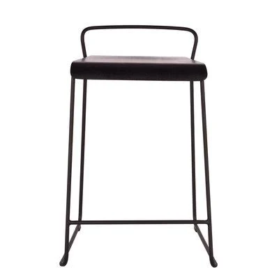 m.a.d. Furniture Transit 24x22 Bar Stool Seat Color: Black Stained Ash