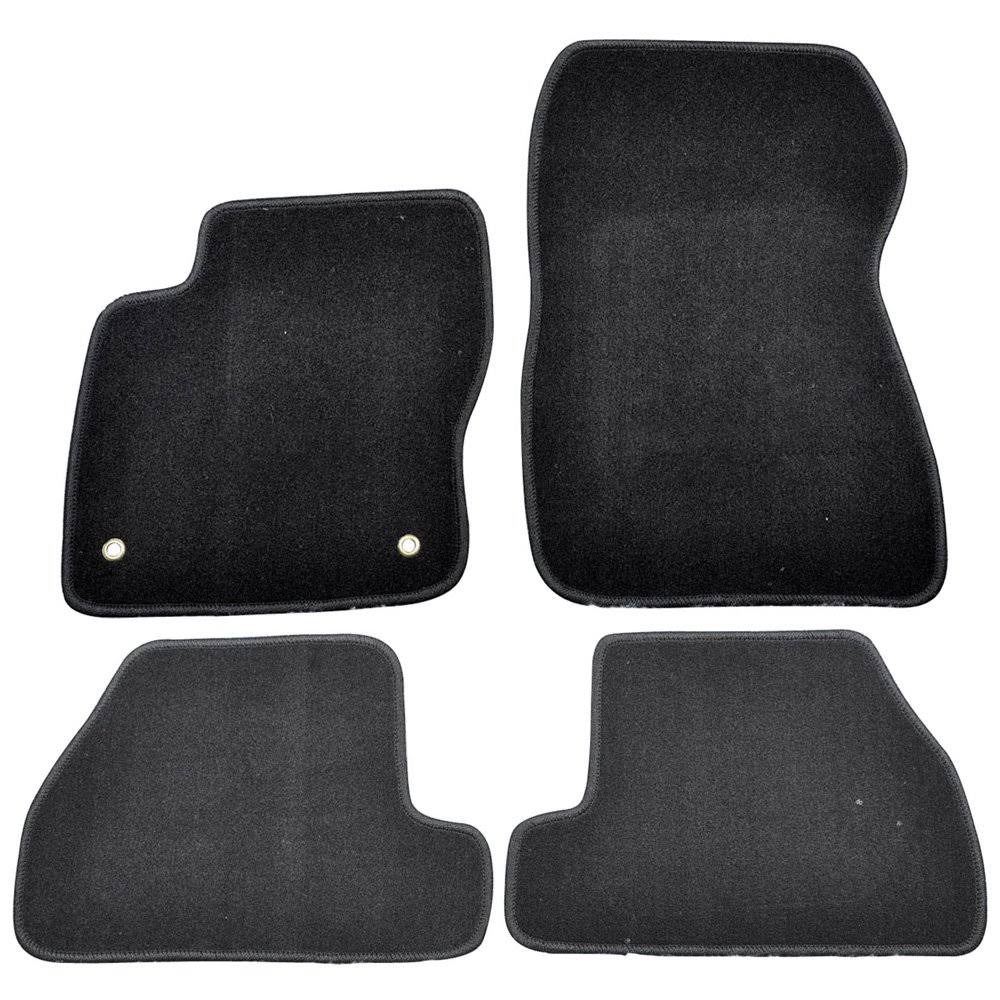 Ikon Motorsports Compatible with 11-15 Focus 2DR 4DR OE Factory Style Black Nylon Carpet Car Floor Mats Front Rear 4pcs 2011 201
