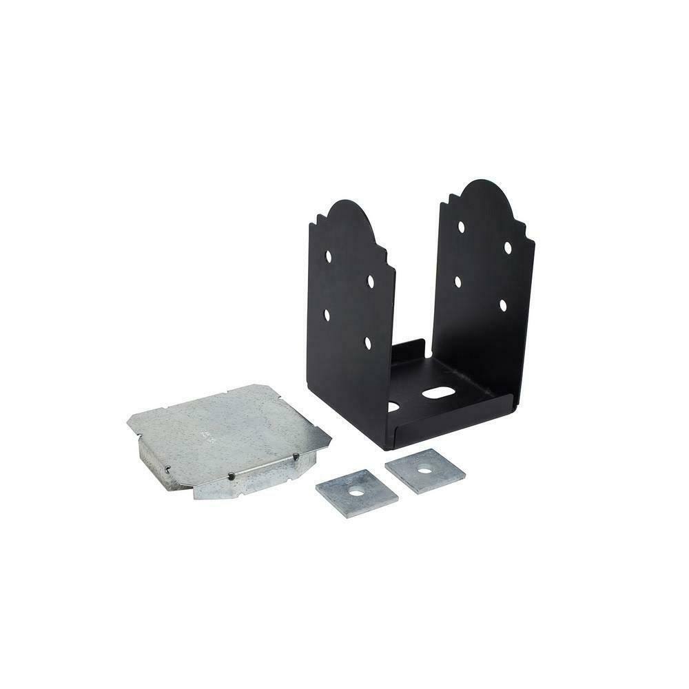 Simpson Strong-Tie Outdoor Accents Black Powder-Coated Post Base for 8x8 - Read APB88