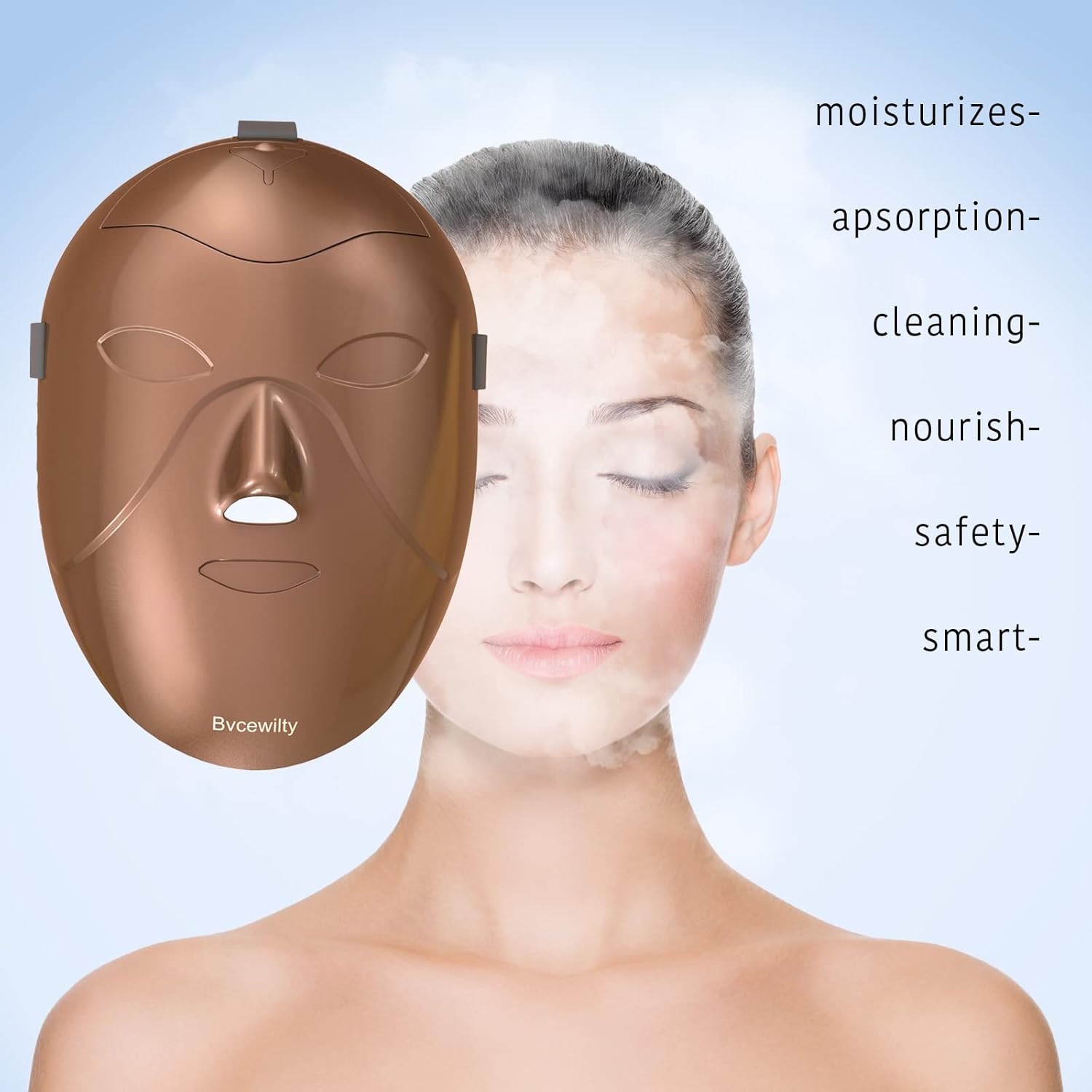 Facial Steamer Bvcewilty Face Steamer for Facial Deep Cleaning, Nano Ionic Facial Spa for Moisturizing Hydration Warm Mist Machine Pore Cleaner