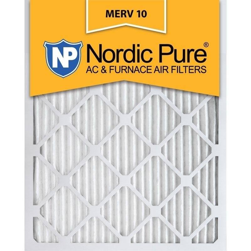 Nordic Pure 14x20x1 Pleated MERV 10 AC Furnace Filters Qty 24, White