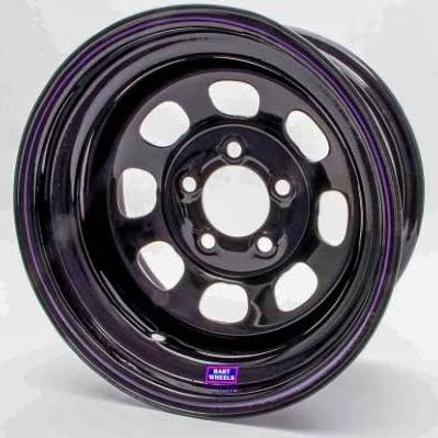 Bart Wheels Economy D Hole 15x7 in. 5x4.75 Black Wheel 537-57344