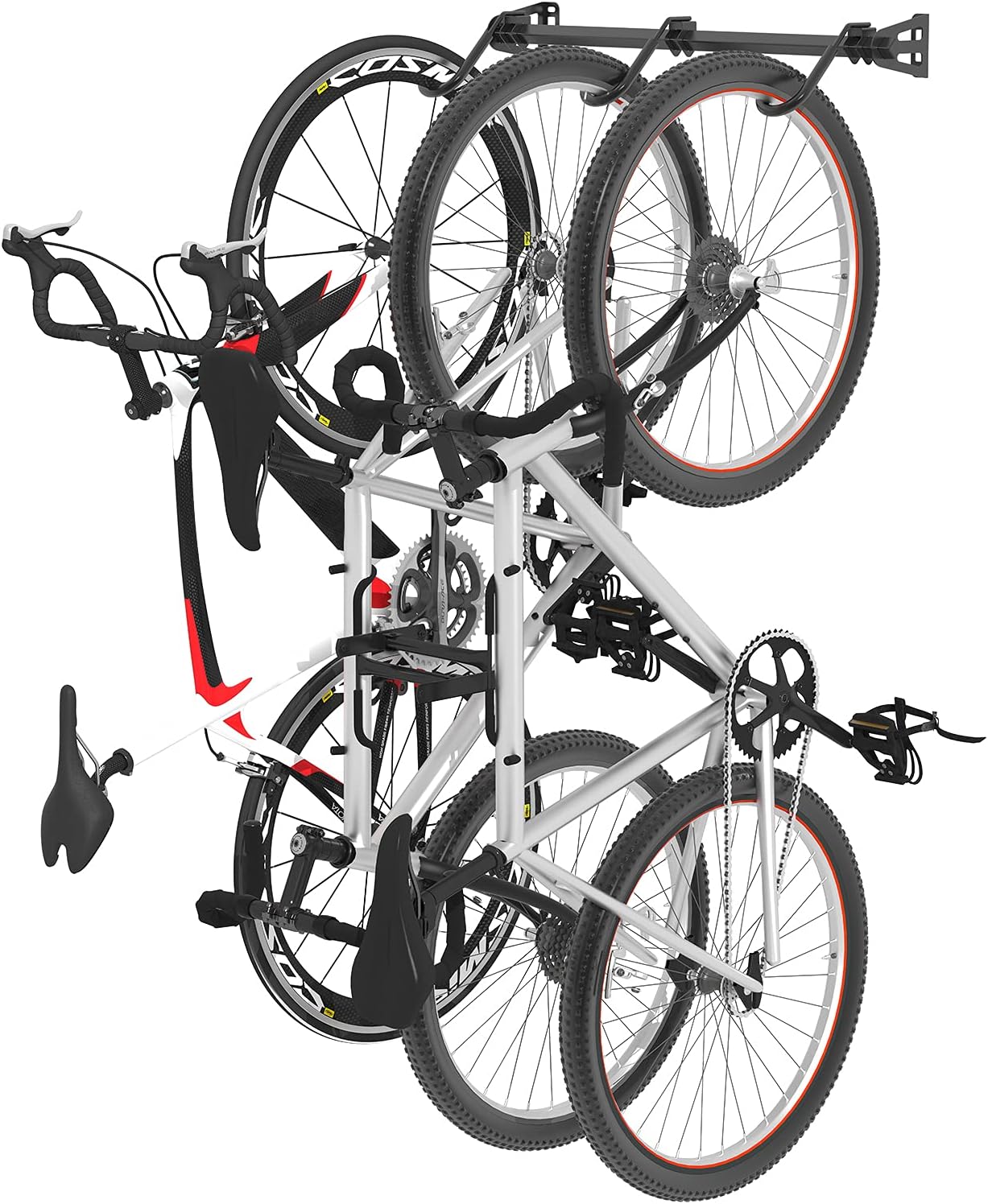 FLEXIMOUNTS Bike Rack for Garage, Heavy-Duty Wall Mount Hanger for 1 Bike, Ideal for Home & Garage, Holds Up to 77lbs Pack of 2