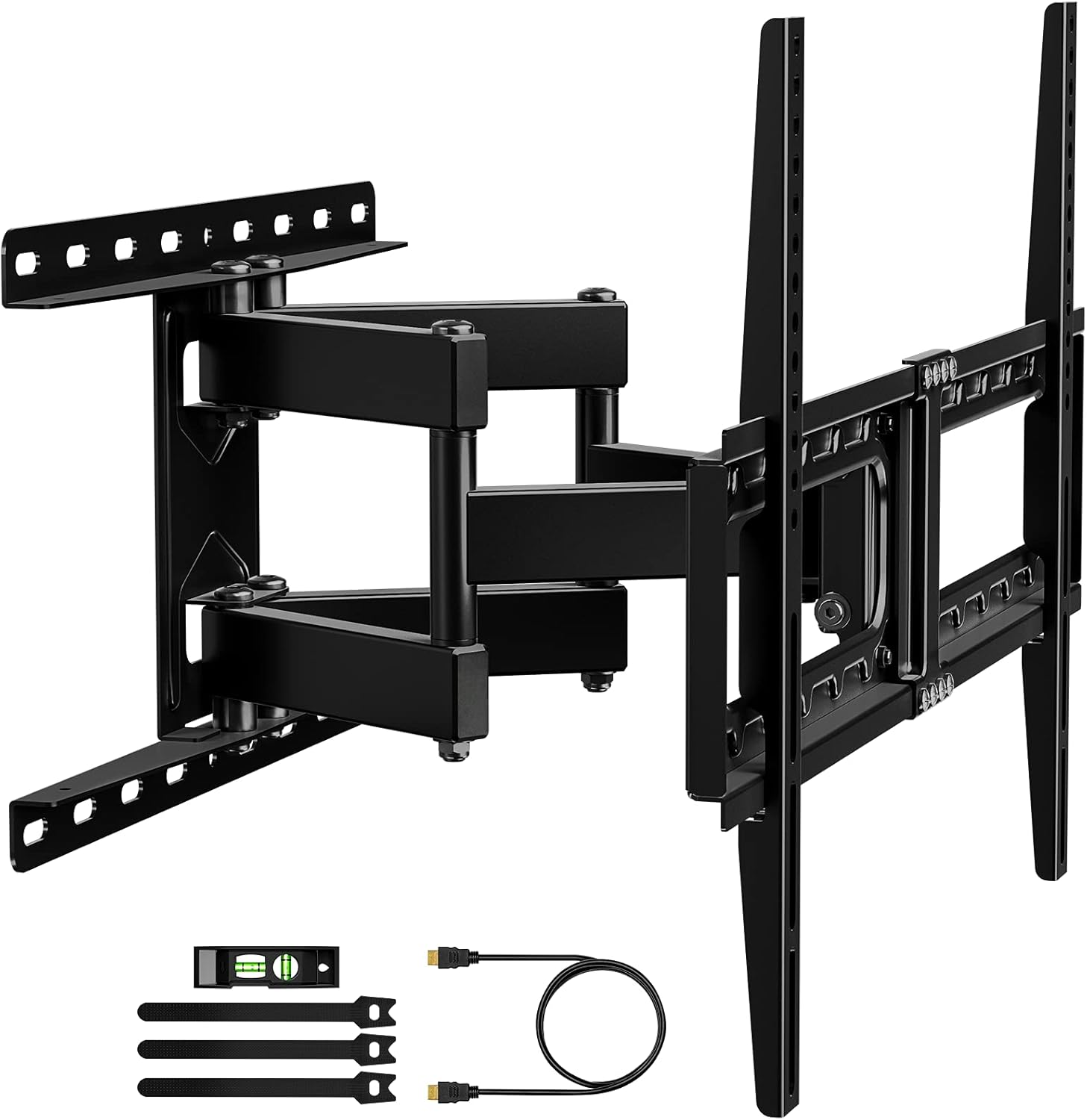 Full Motion TV Wall Mount for Most 32-75 inch TVs, TV Mount Swivel and Tilt with Dual Articulating Arms,TV Wall Mount Bracket Holds up to132lbs Max VESA 600x400mm Pack of 2