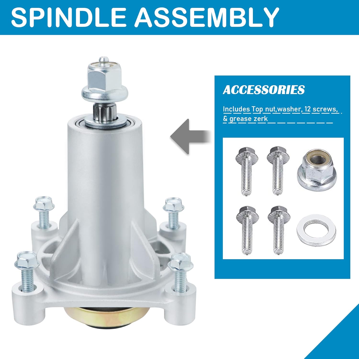 Dibanyou 3 Packs Spindle Assembly for Husqvarna 192870 532187281 532187292 McCulloch 532 19 28-70 Poulan 532192870 YT16542 YT1942 42