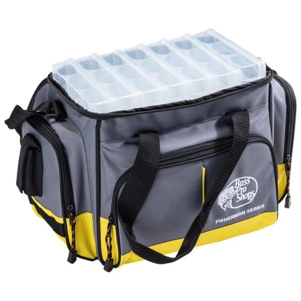 Bass Pro Shops Deluxe Fisherman Series Tackle Bag with Six 360 Boxes