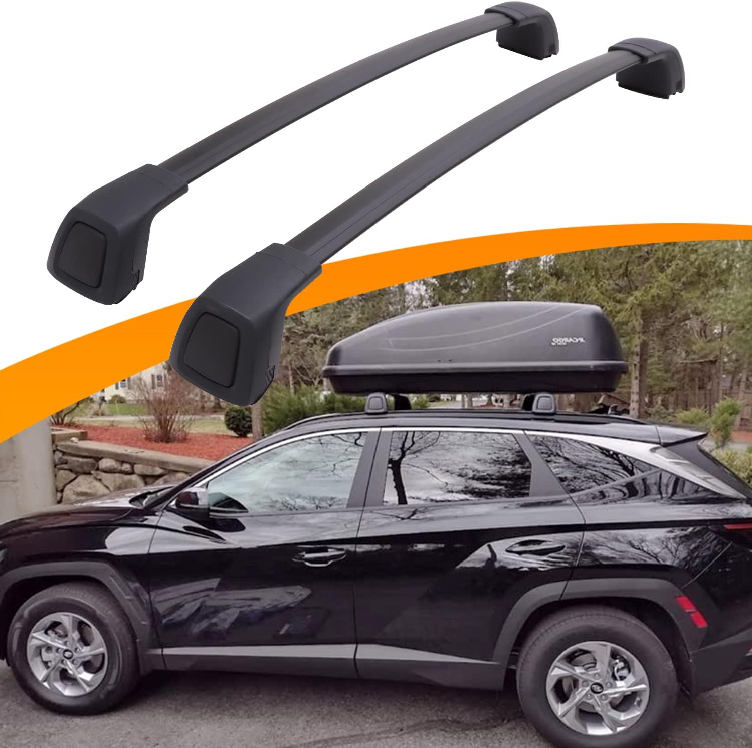 Snailfly Upgraded Crossbar Fit for 2022 Hyundai Tucson SE SEL N Line Limited NX4 Roof Rack Cross Bars Rootop Cargo Carrier with Lock Trip Accessories
