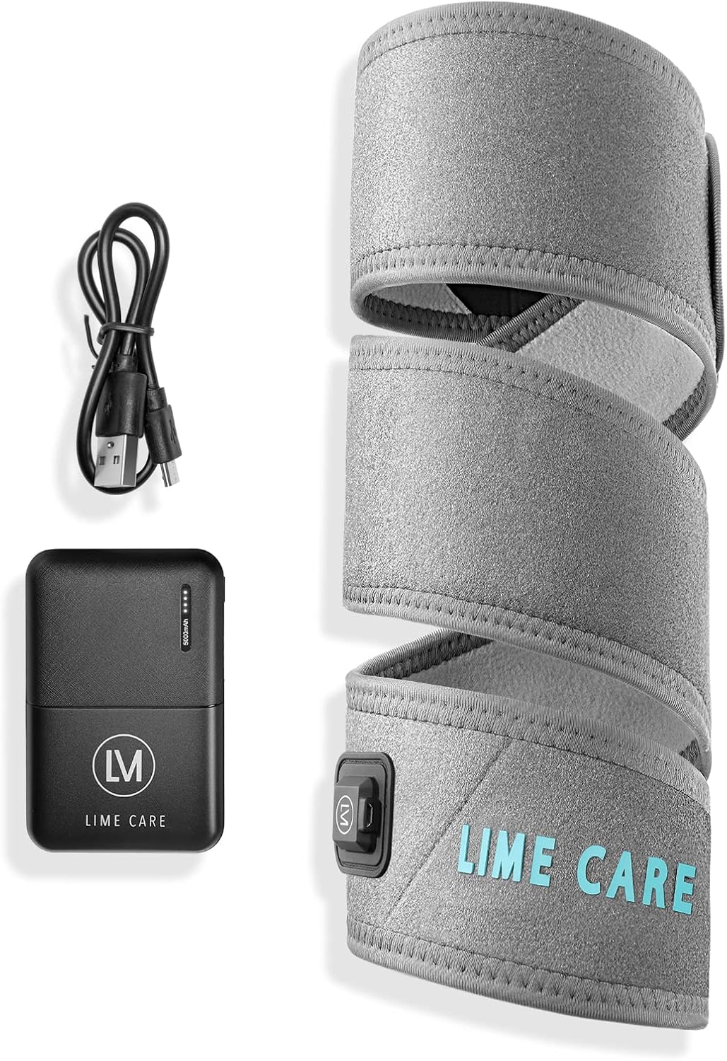 Cordless Heating Pad for Arm/Elbow/Leg/Wrist/Ankle/Knee, Portable Heat Pad Wrap Therapy for Pain and Cramps Relief, 3 Heating Levels with Moist Heat, Battery Operated, Soft Flannel Velvet, 42 X 2.7