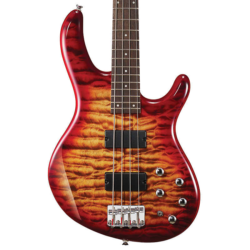 Cort Action DLX Plus CRS 4-String Bass Cherry Red Sunburst