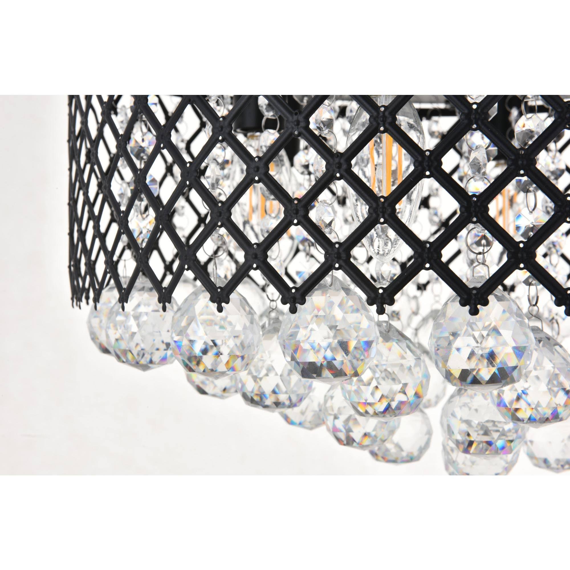 Elegant LD5010F18MB Tully 6 Light Matte Black Flush Mount