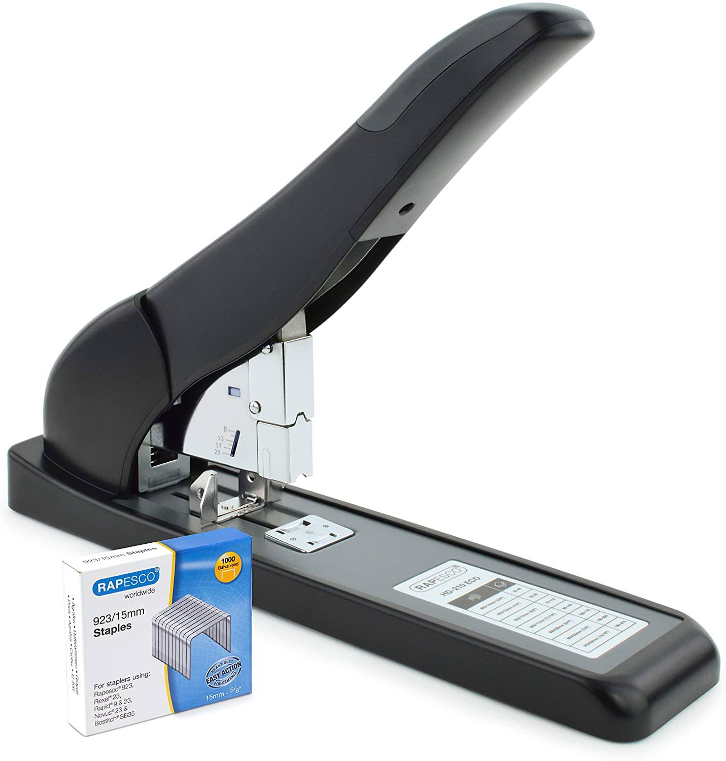 Rapesco Eco HD-210 HD Stapler Black 1551