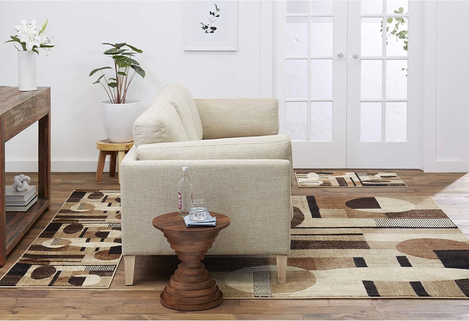 Home Dynamix Tribeca Jasmine Modern Area Rug, Abstract Brown/Beige 7'10
