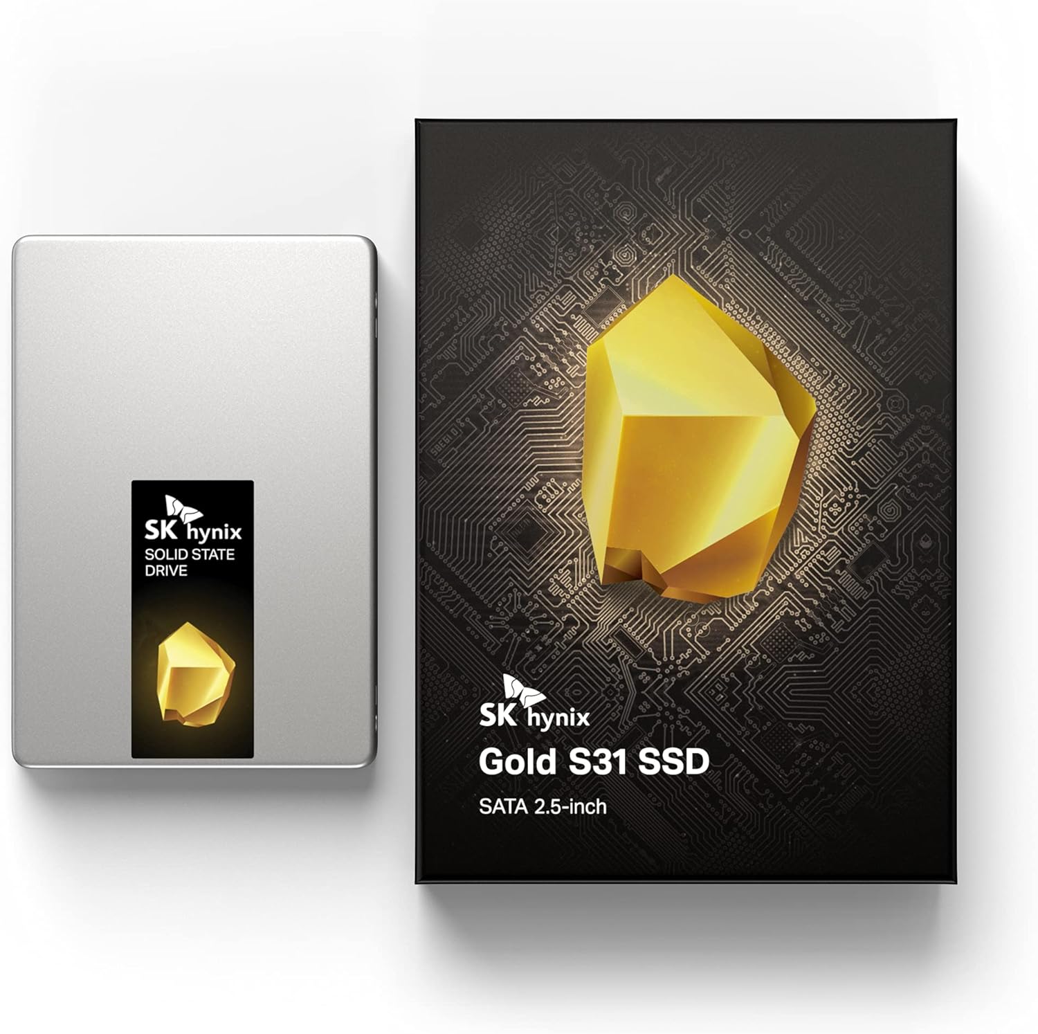 SK hynix Gold S31 500GB SATA Gen3 2.5 inch Internal SSD | SSD 500GB | Up to 560MB/S | Solid State Drive | Compact 2.5' SSD Form Factor SK hynix SSD | Internal Solid State Drive | SATA SSD Pack of 2