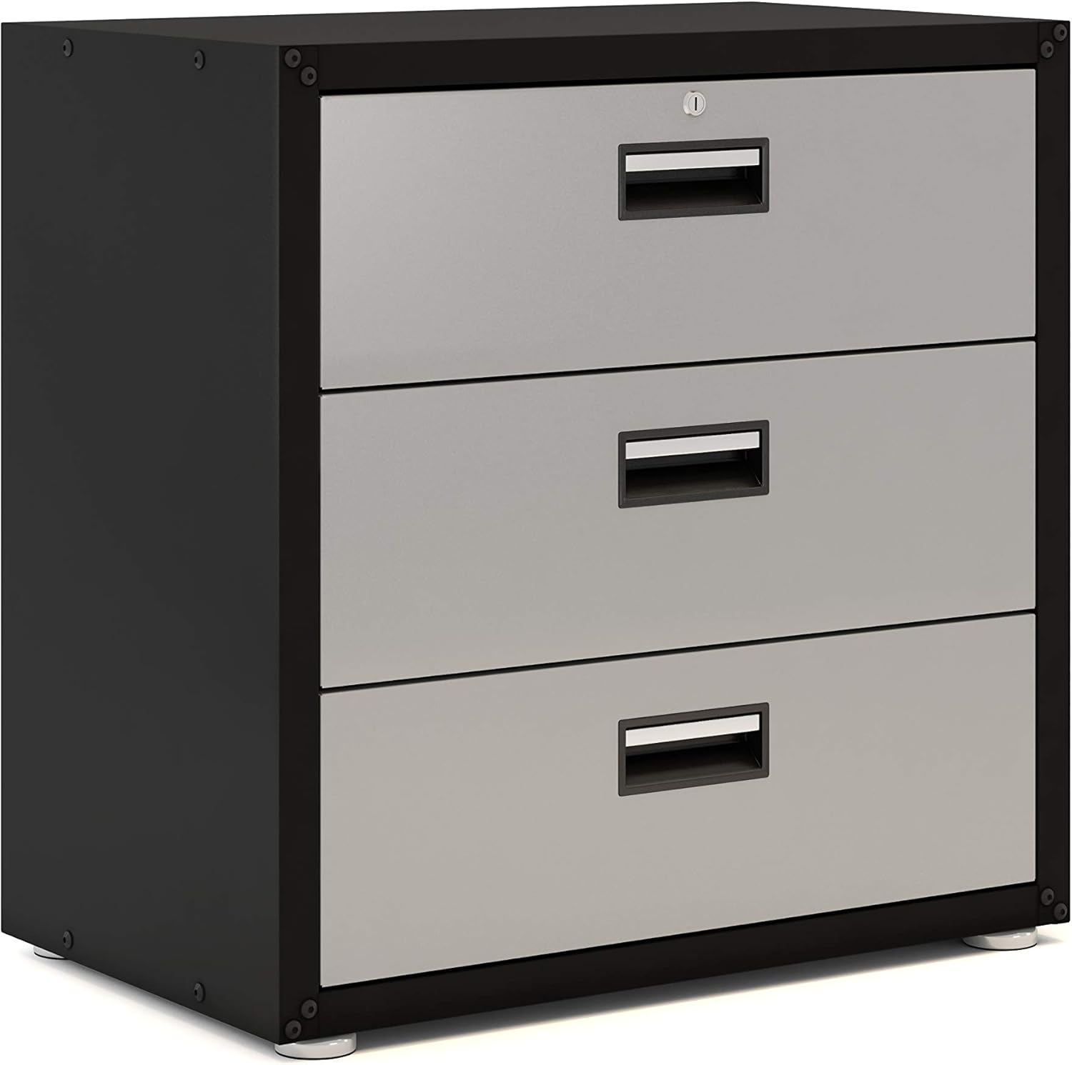 itbe for Home Ready-to-Assemble 3 Drawers Steel Cabinet (Black)