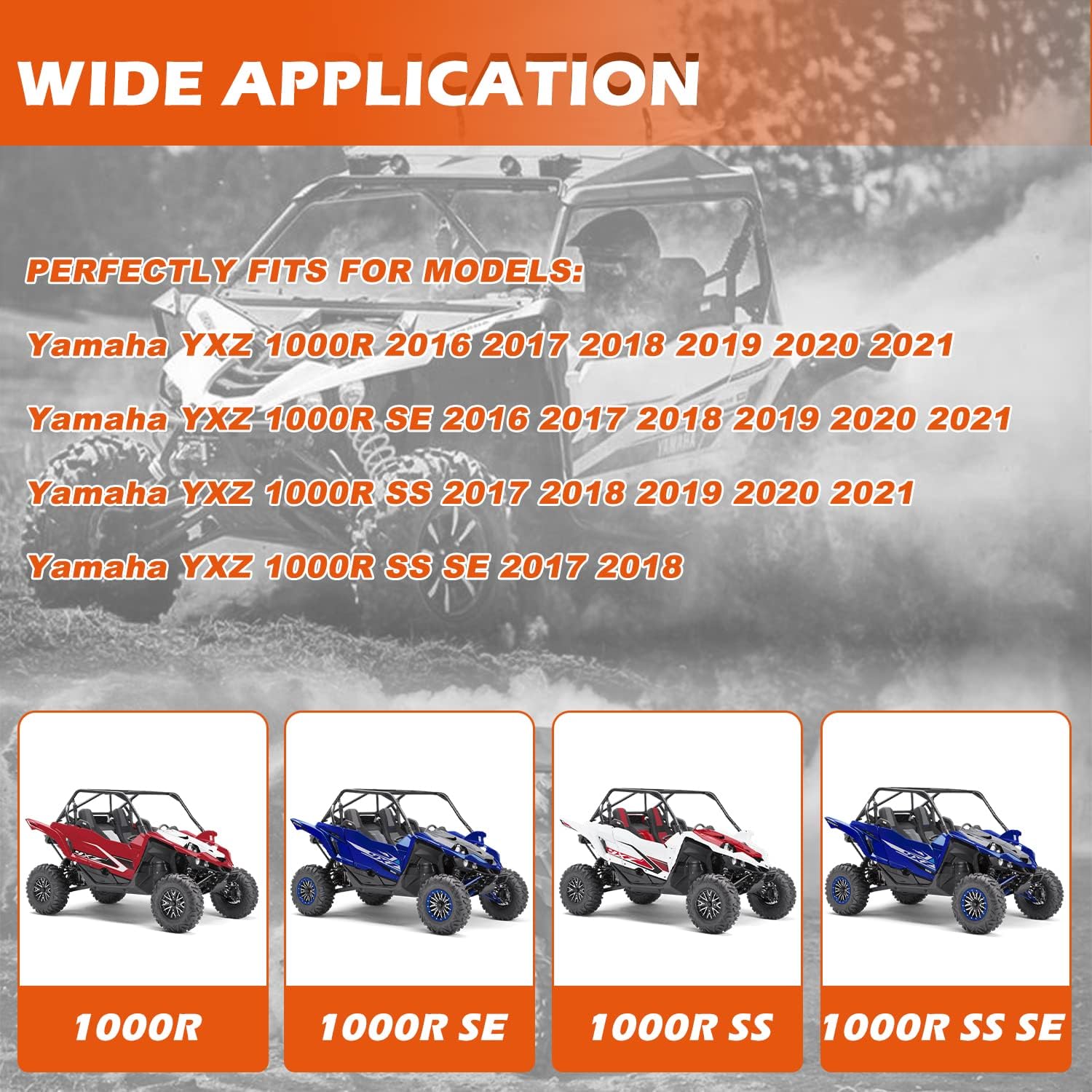 Brake Pads Fit For Yamaha YXZ 1000R/SE 16-21, 1000R SS 17-21,1000R SS SE 17-18, Replace OEM 2HC-25805-00-00, 2HC-25806-00-00, FA497 Brake Pads Fit For Yamaha YXZ 1000 SS SE 16-21, 5 sets