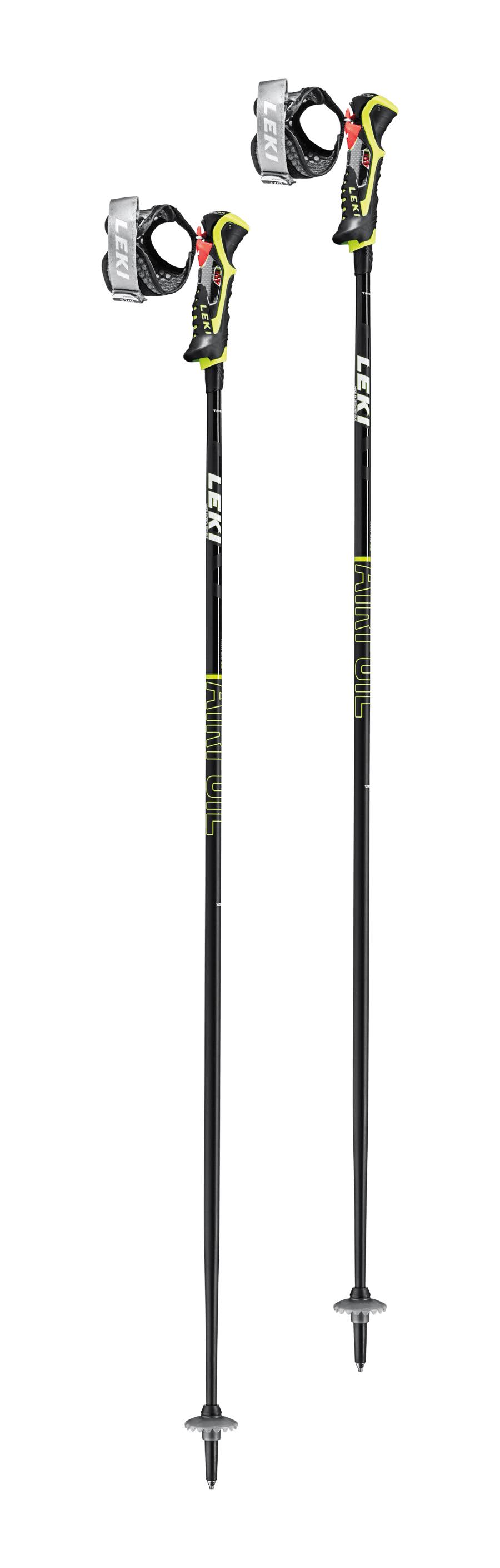Leki Airfoil 3D Ski Poles Black Green / 130cm 52in