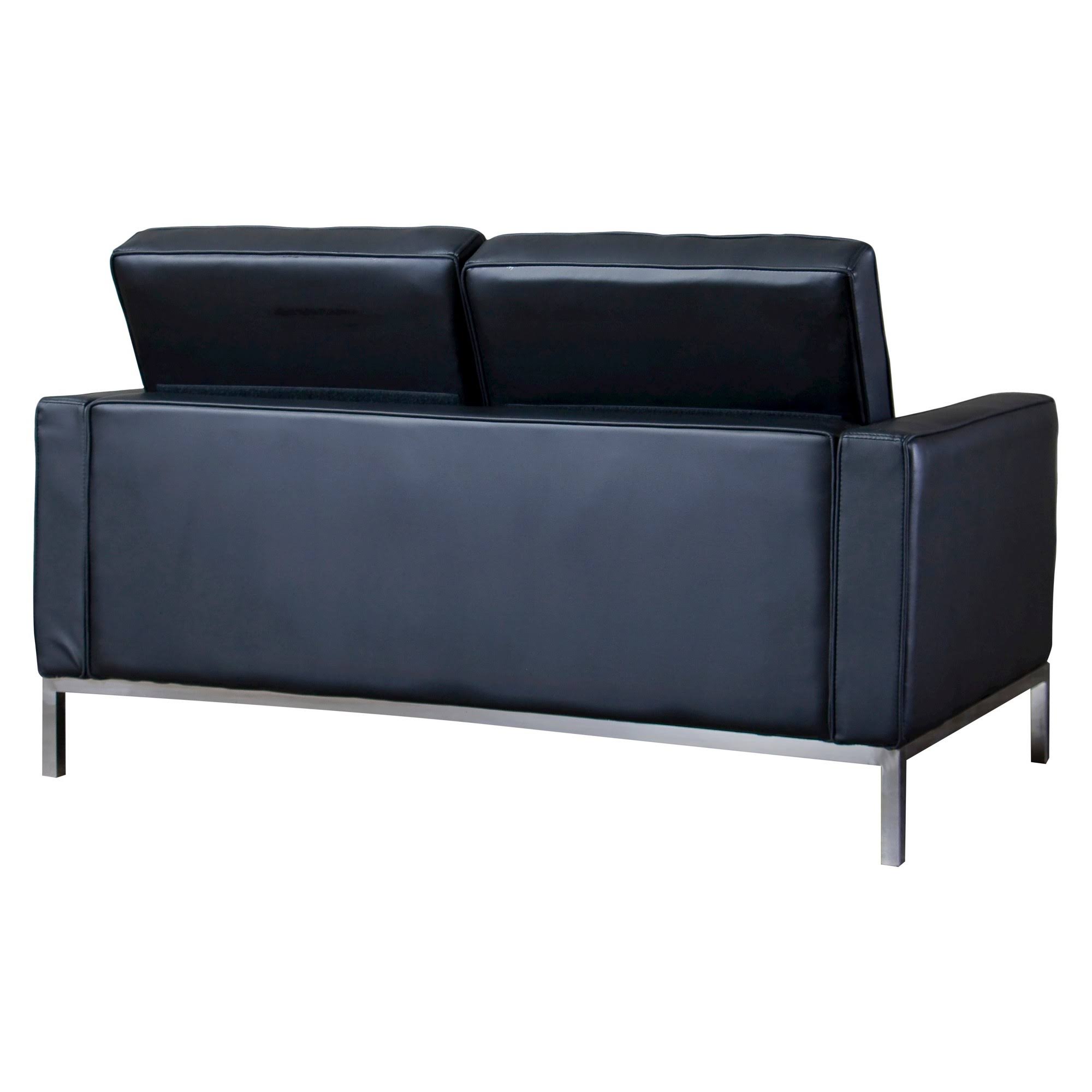 Baxton Studio Connoisseur Living Room Loveseat - Black