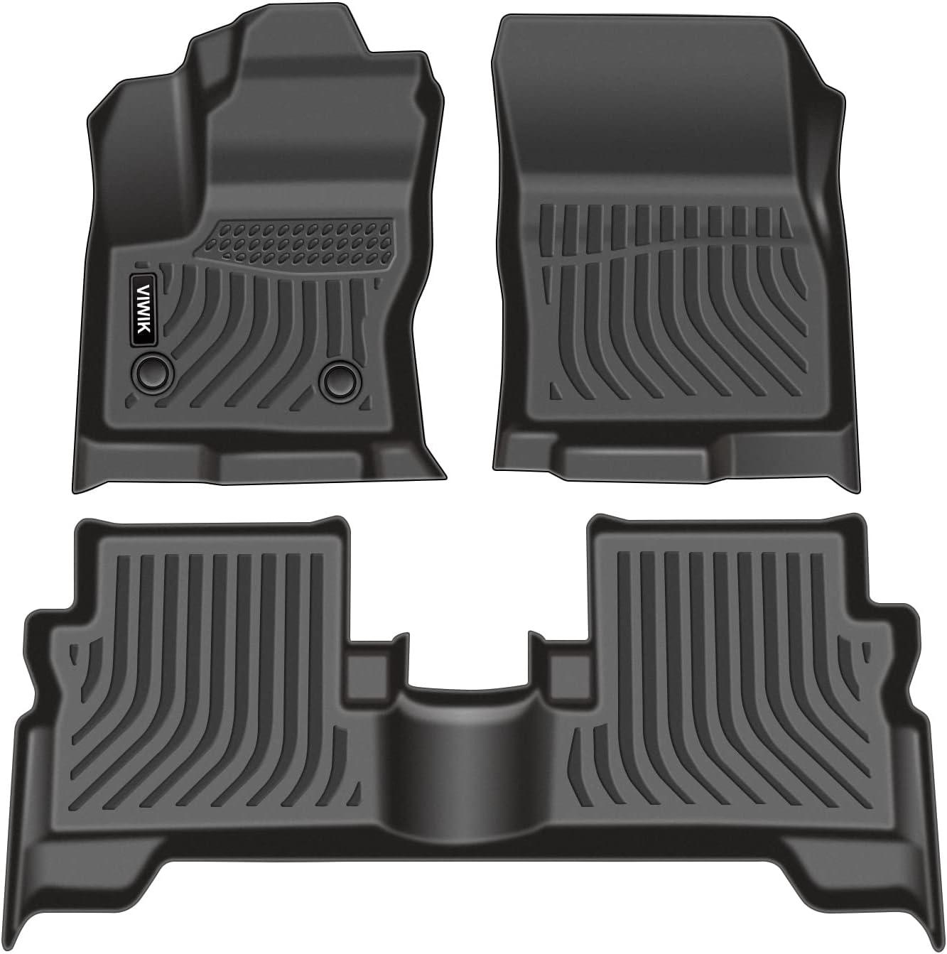 VIWIK Floor Mats Compatible for 2013-2019 Escape/C-Max, Car Mats All Weather Custom Floor Liners Full Set Include 1st and 2nd Row Front & Rear, Automotive Floor Mats TPE Black