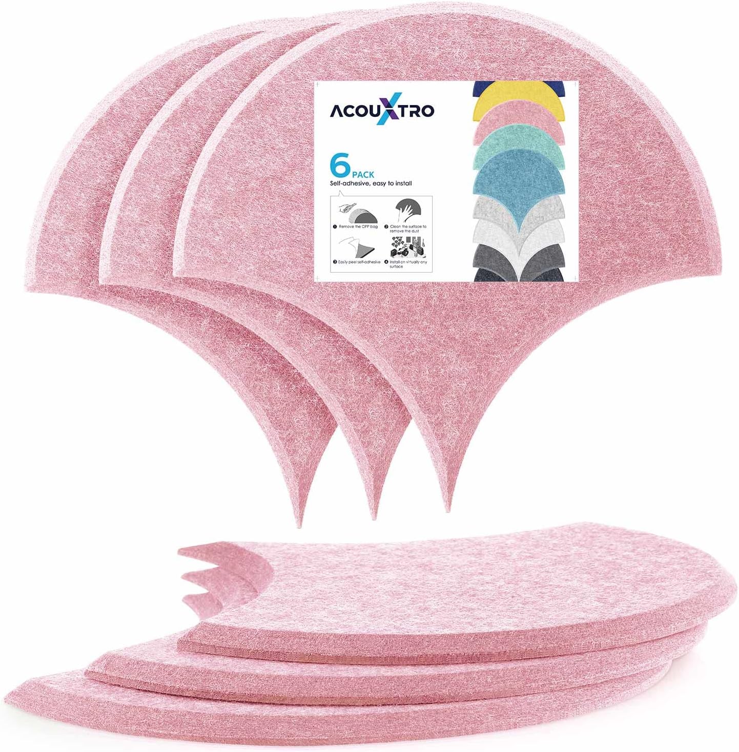 6 Pack Soundproof Wall Panels, 12