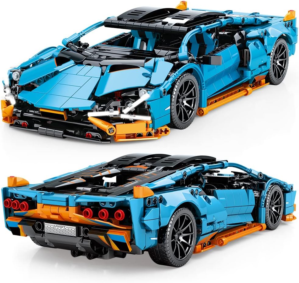 Mesiondy Sports Car Building Blocks Toys Boys or Adults Kits，1:14 MOC Technique Building Set Raceing Car Model ,Cars for Boys Age 12-16 8-14，(1261 Pieces)&hellip;