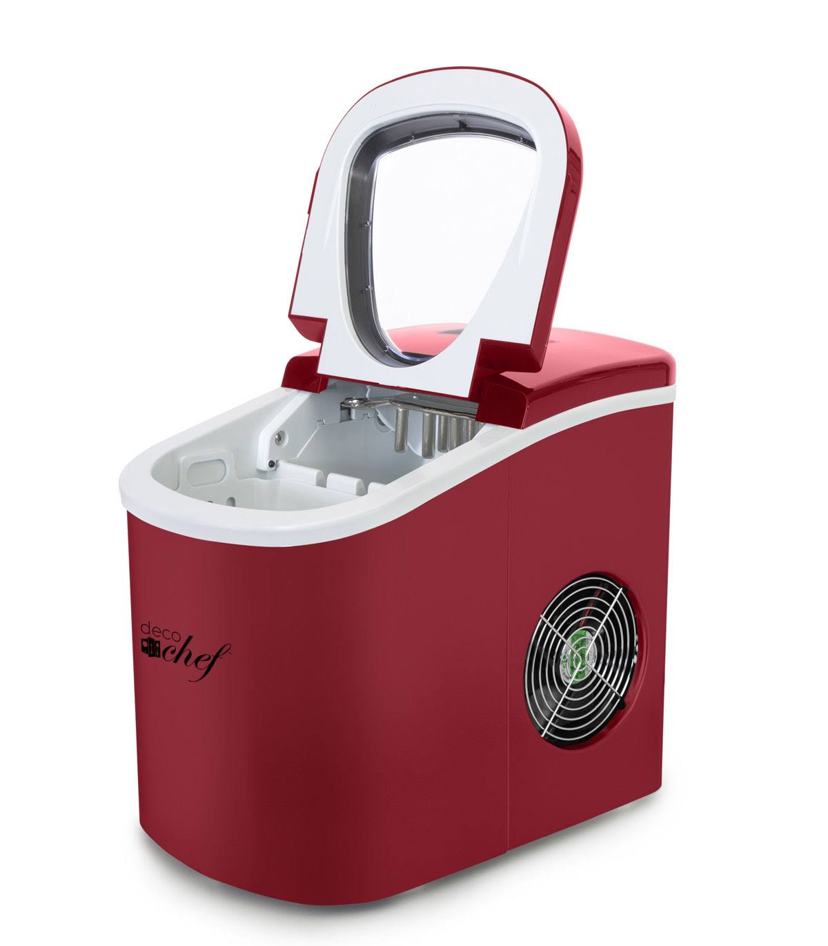 Deco Gear Electric Ice Maker Compact Top Load 26 lbs. per Day (Red)