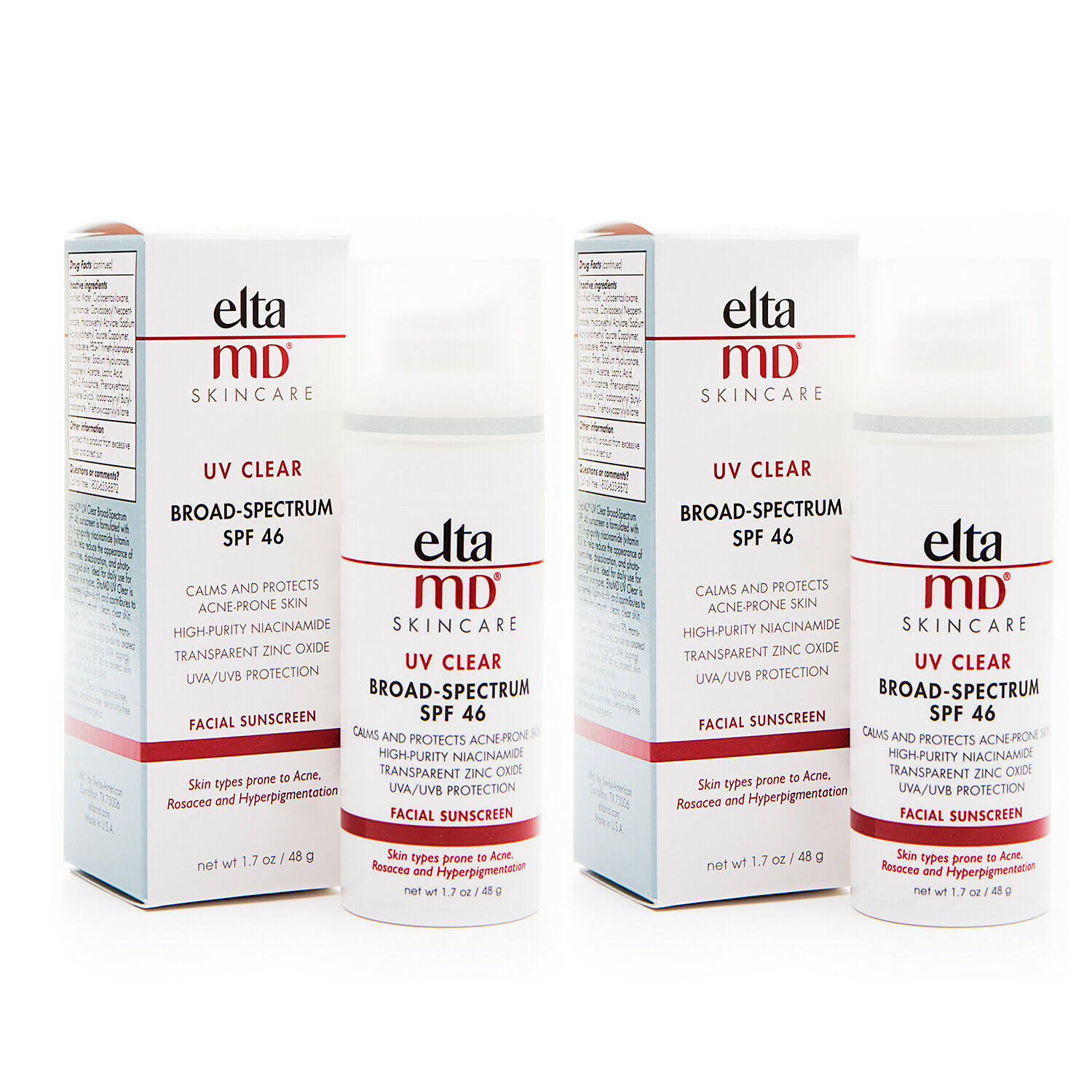 Elta MD UV Clear SPF 46 1.7 oz. - Two Pack