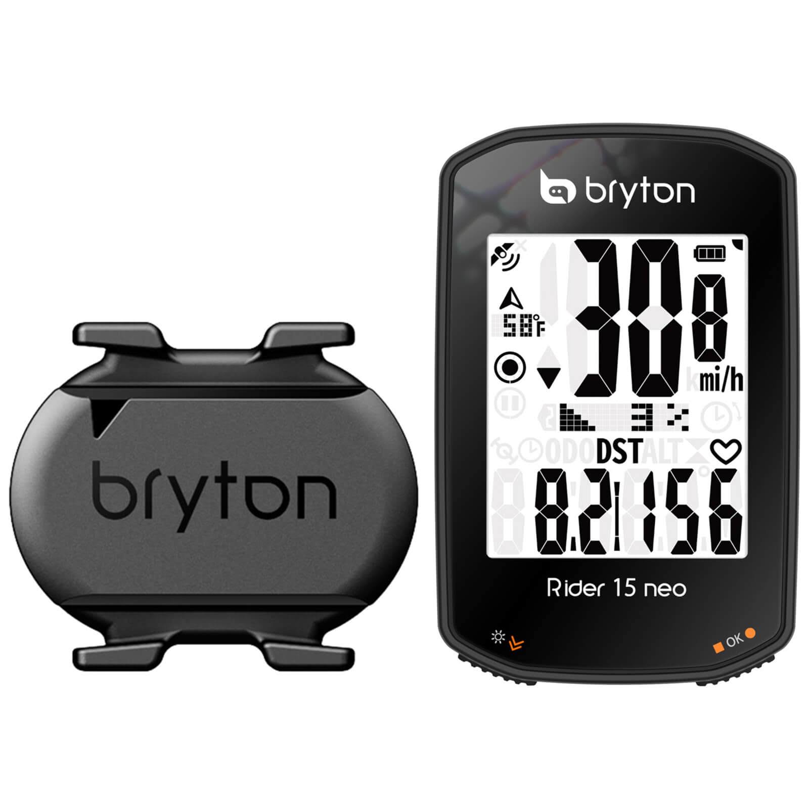 Bryton Rider 15C Neo GPS Cycle Computer Bundle with Cadence Black