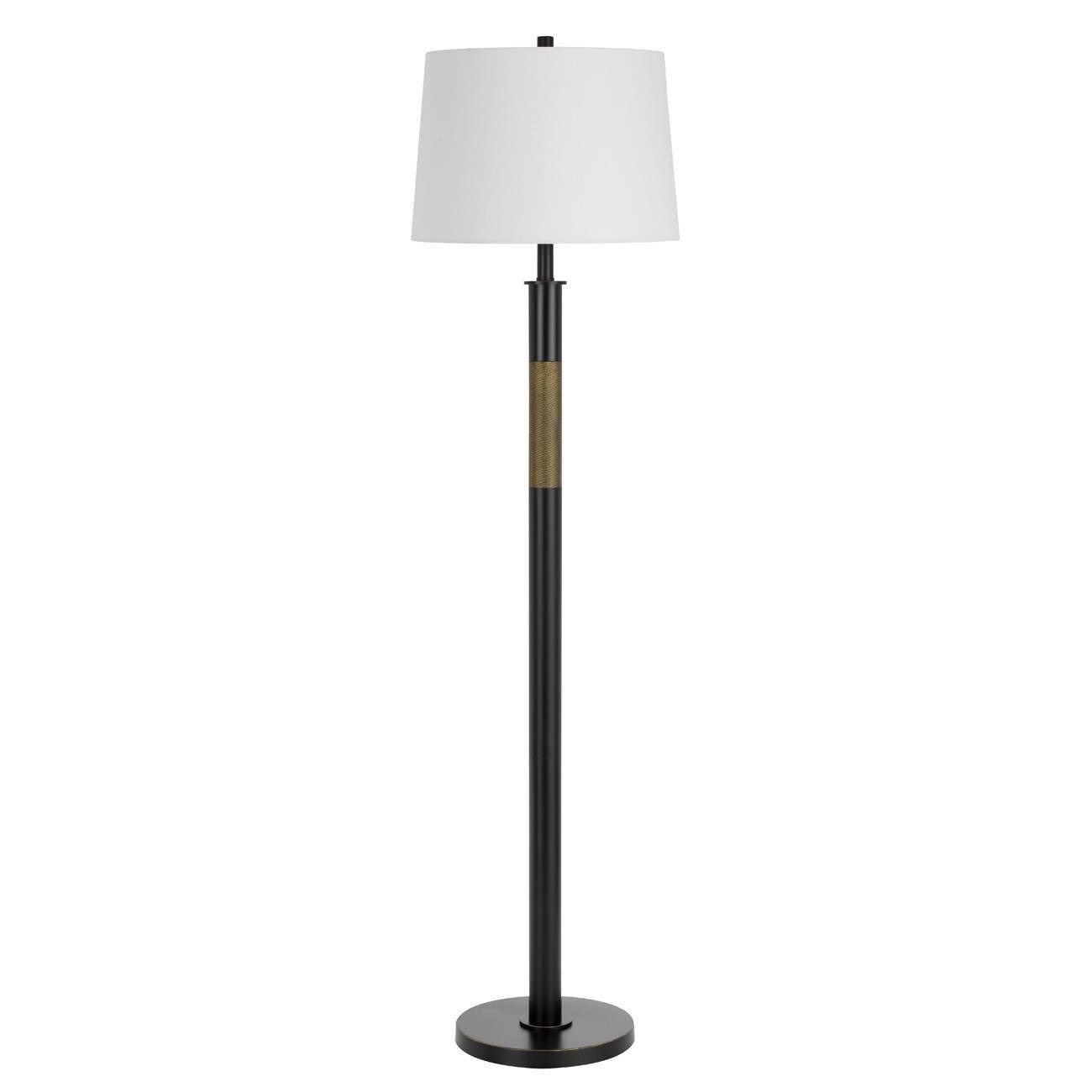 61x22 3-Way Summerfield Metal Floor Lamp with Drum Hardback Shade Oil Rubbed Finish - Cal Lighting