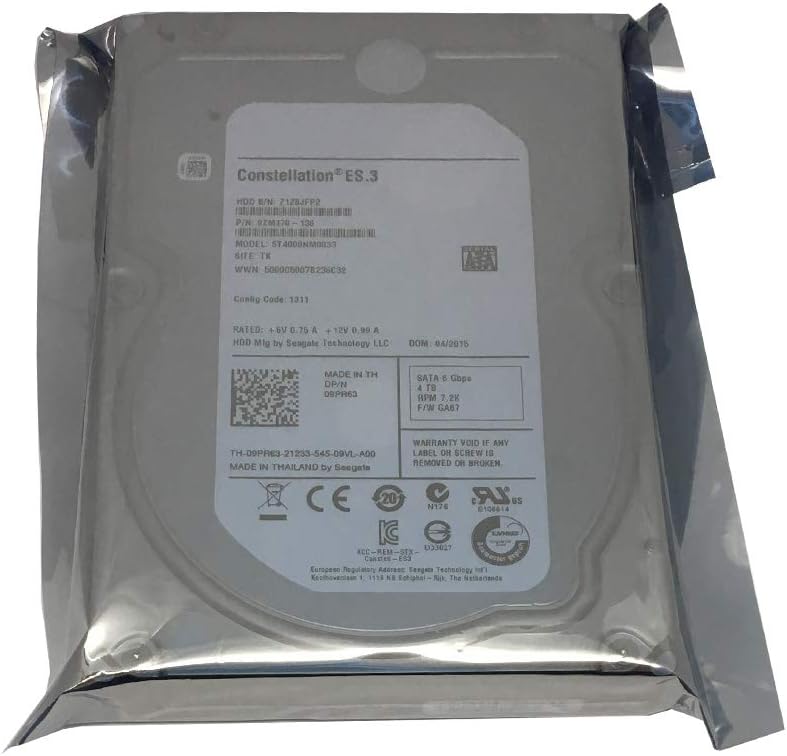 Seagate ST4000NM0033 Constellation ES.3 4 TB 3.5 inch Internal Hard Drive - SATA - 7200 rpm - 128 MB Buffer (Renewed) Pack of 2