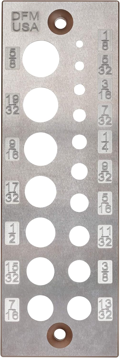 DFM A2 Steel Dowel Plate 17 Holes MADE IN USA (English 17 Holes) Pack of 2