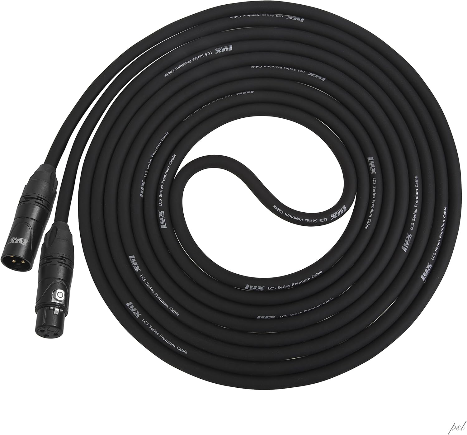 LyxPro Quad Series 100 ft XLR 4-Conductor Star Quad Balanced Microphone Cable for High End Quality and Sound Clarity, Extreme Low Noise, Black