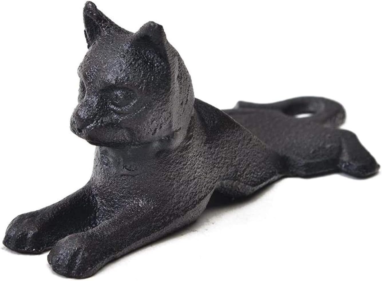 Cast Iron Door Stop Premium Cast Iron Door Stopper -Dog Polished Surface Door Stop Wedge with Heavy Duty Design - Flexible and Non Scratching Door Holder Door Block (Stonger Man)