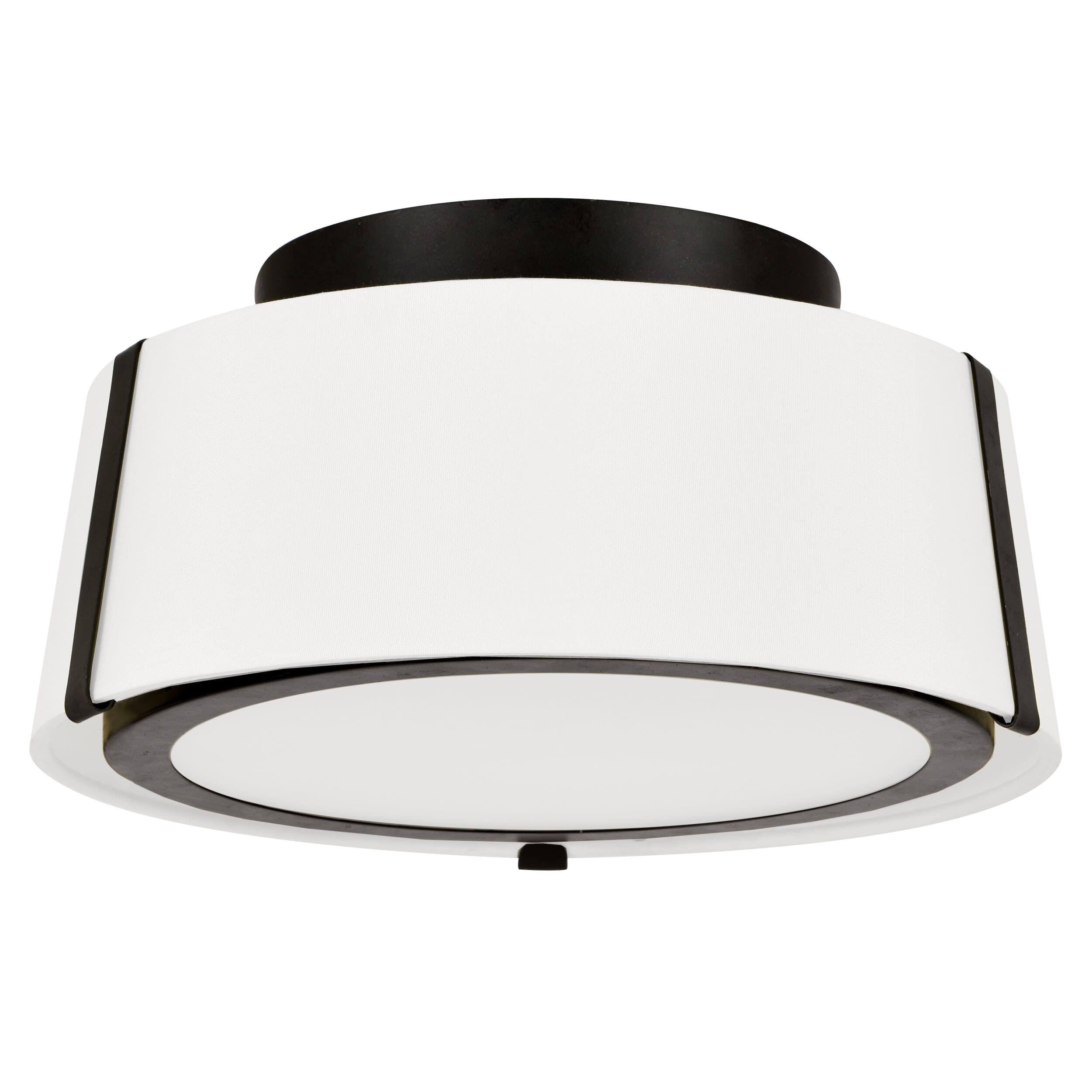 Crystorama FUL-903-BK Fulton 2 Light Matte Black Ceiling Mount