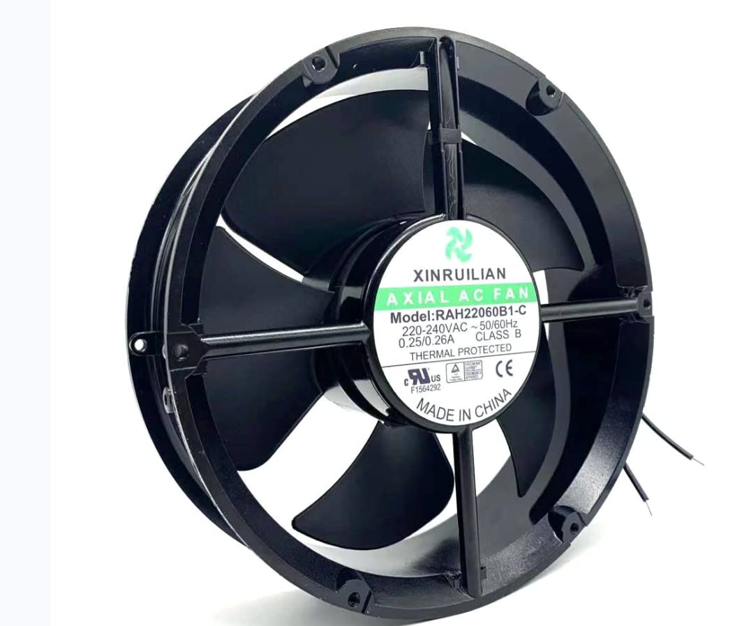 RAH22060B1-C 220x220x60mm 220/240V 0.25/0.26A 22CM 2-Wire Cooling Fan Pack of 2