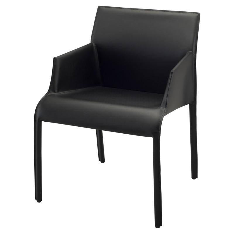 Delphine Dining Arm Chair - Black
