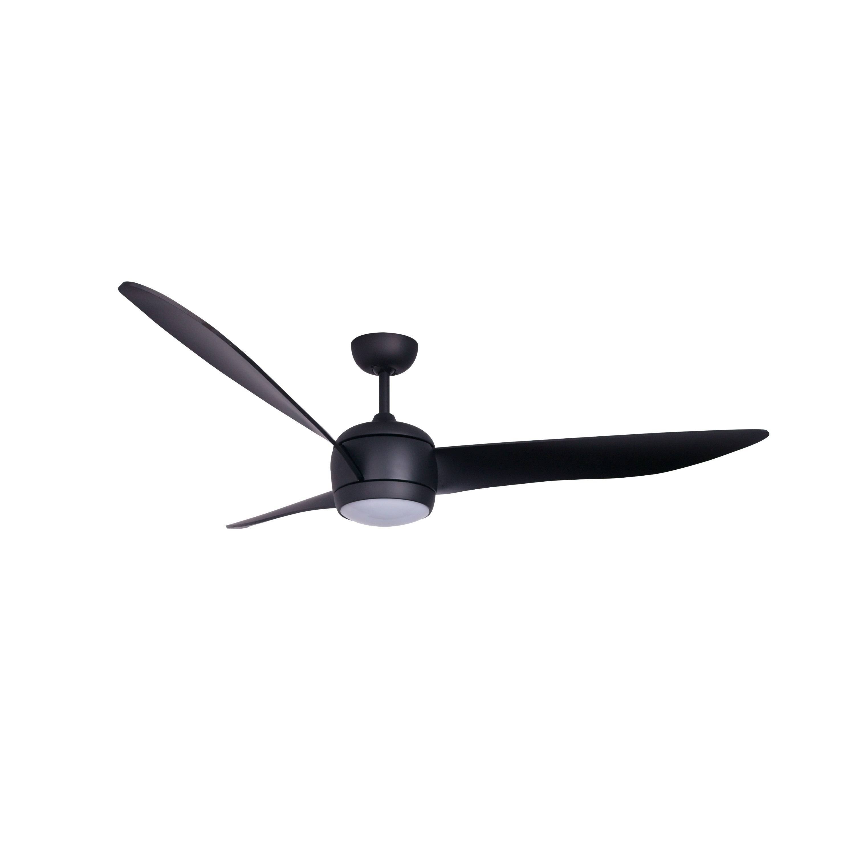 Lucci Air Nordic 56 inch Ceiling Fan with LED Light Kit, Matt Black 51291001