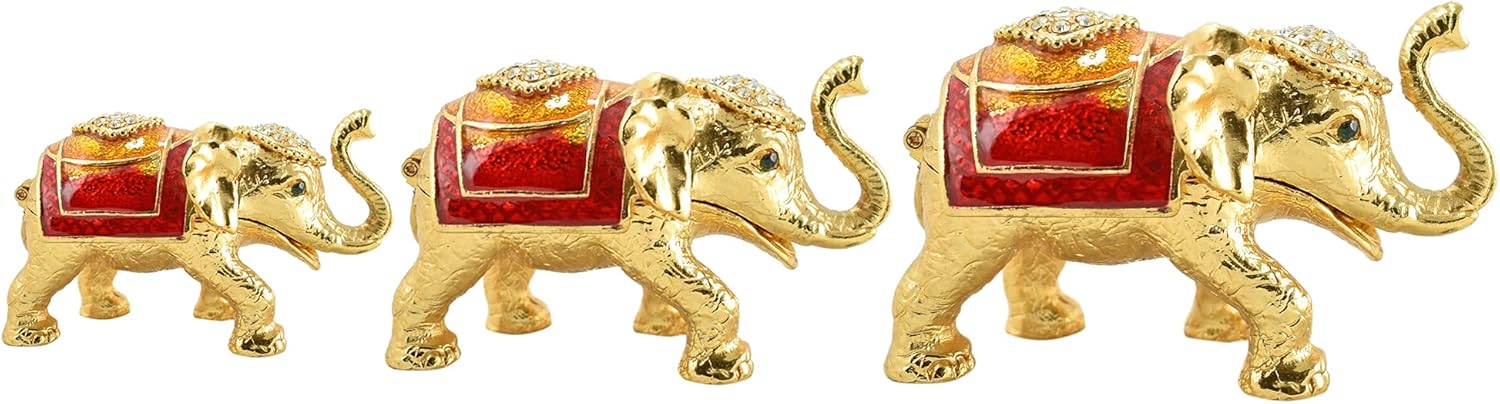 Beautiful Elephant 3 Pcs Set, Best Diwali Gift Item, RCiMall Pack of 2