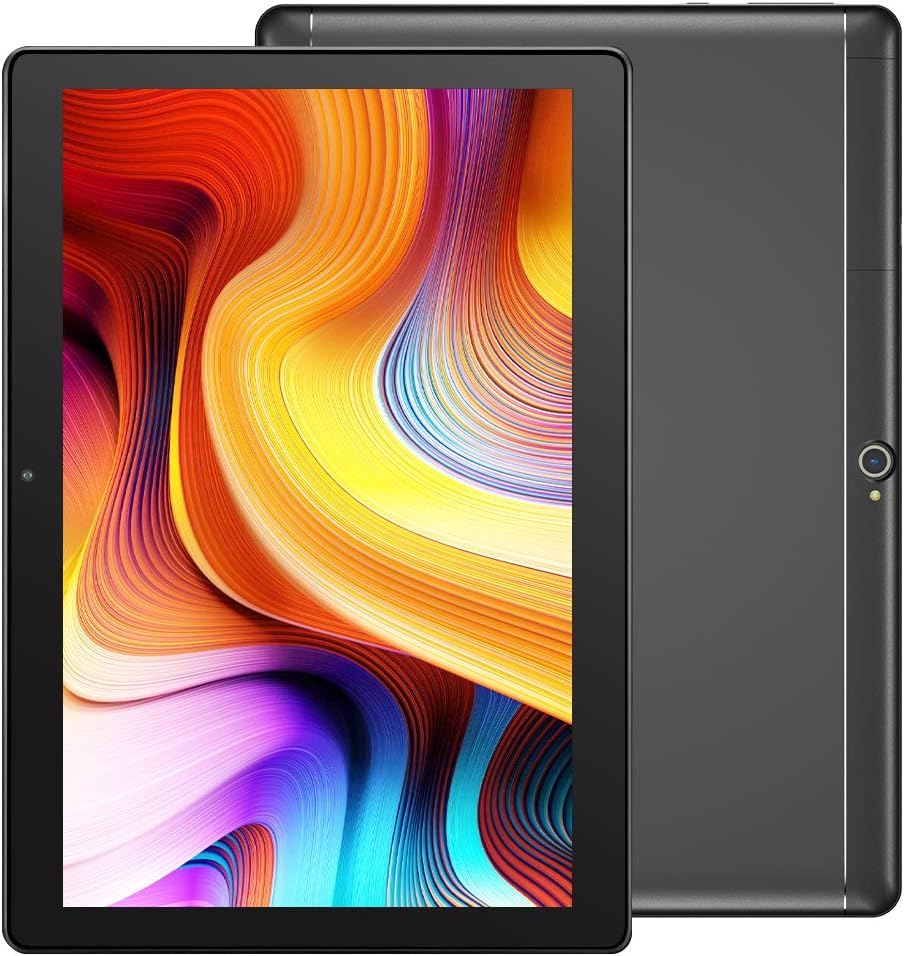 Dragon Touch Notepad K10 Tablet, 10 inch Android Tablet, 2GB RAM 32GB Storage, Quad-Core Processor, 10.1 IPS HD Display, Micro HDMI, Android 9.0 Pie, 5G WiFi, Metal Body Black