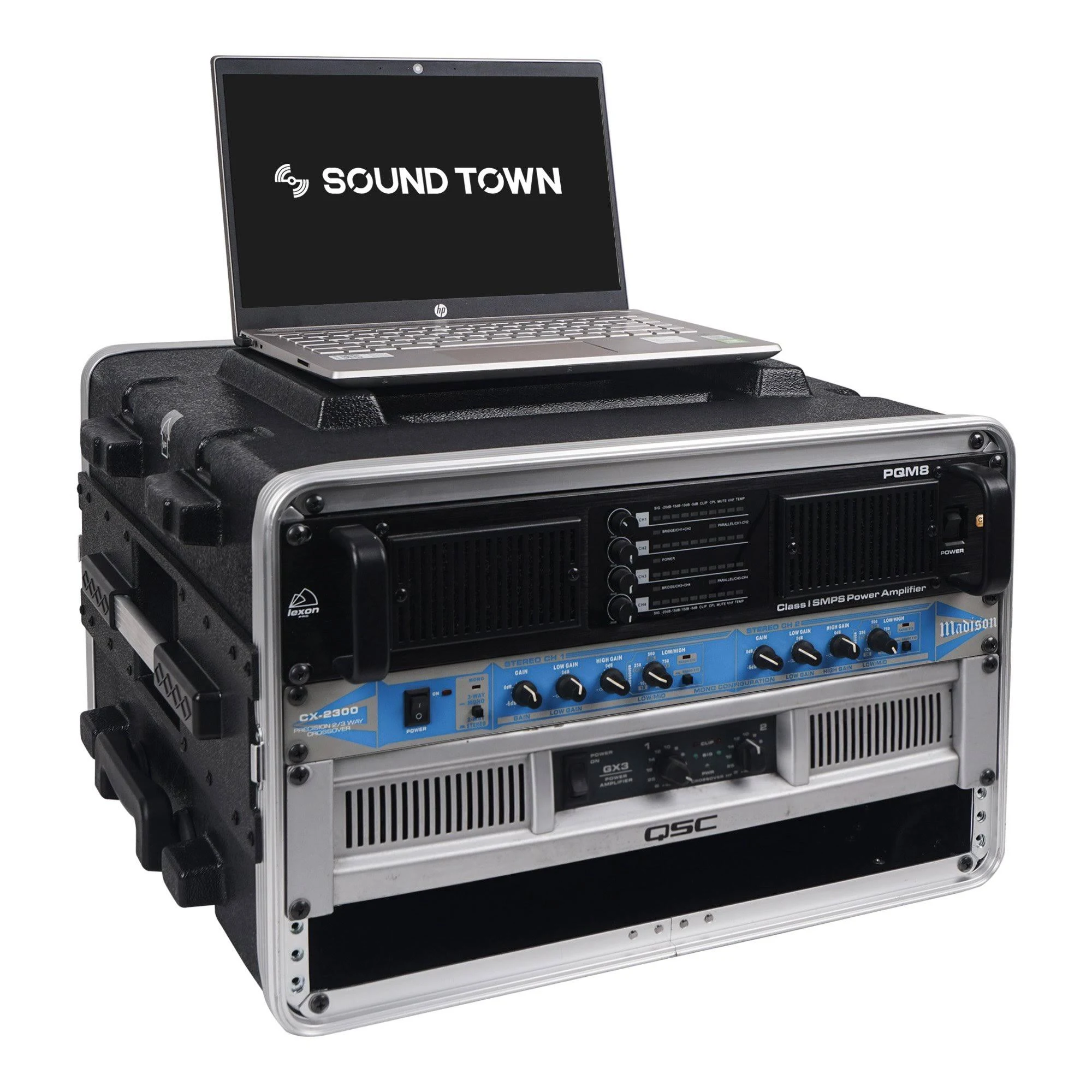 Sound Town Lightweight 10U PA DJ Rack/Road Case with 9U Rack Space, ABS ,19&rdquo; Depth, Retractable Handle, Wheels (STRC-A10UT)