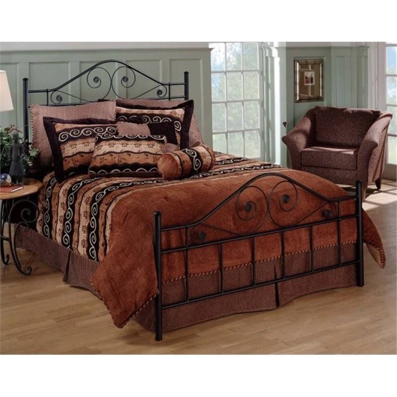 Bowery Hill Full Metal Spindle Bed in Textured Black - BH-1425920