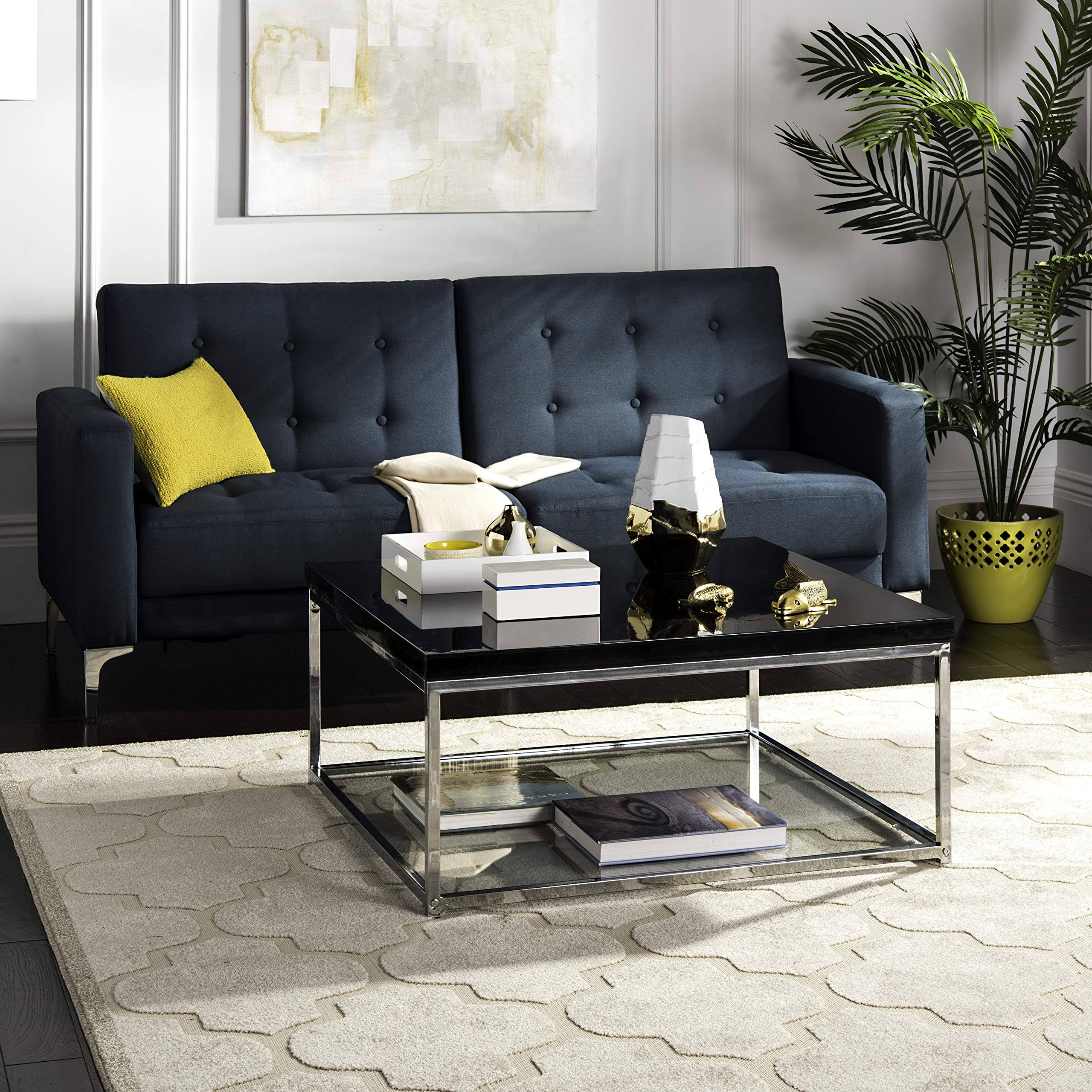 Safavieh Malone Black u0026 Chrome High Gloss Coffee Table