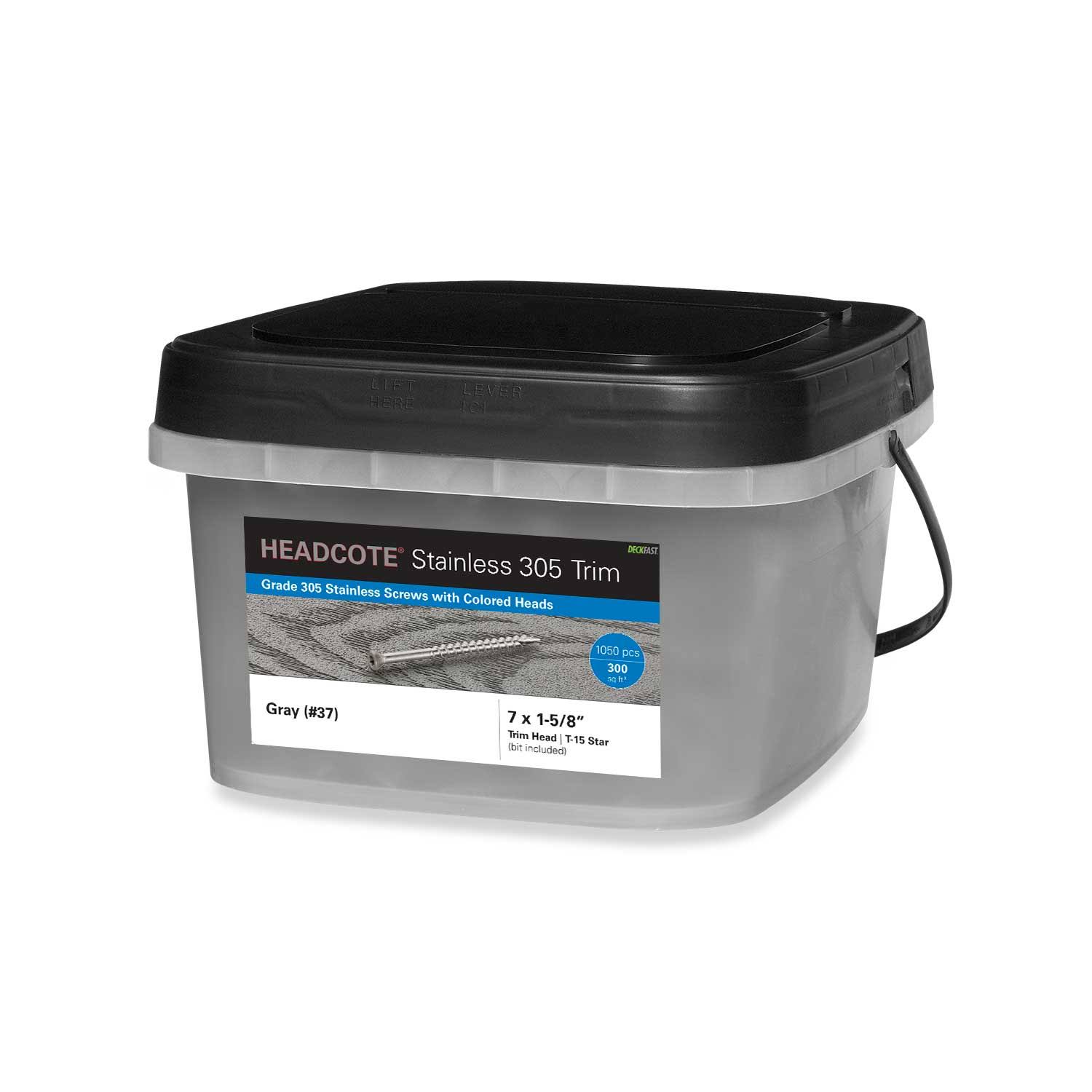 Starborn Industries Headcote Stainless Steel Flat Head Screws - Contractor Pack - #10 x 3x22 - Gray